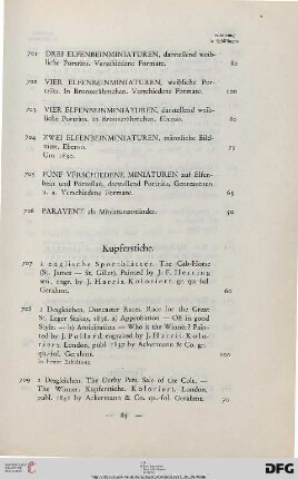 Kupferstiche (Nr. 707-716)