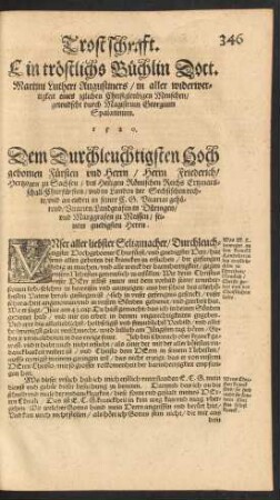 Trostschrifft.