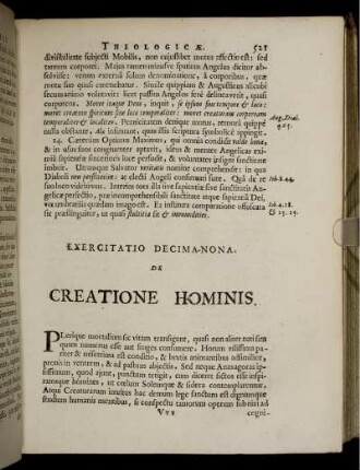 Exercitatio Decima-Nona. De Creatione Hominis.