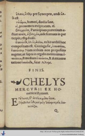 Chelys Mercurii Ex Homericis Hymnis.