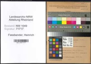 Entnazifizierung Heinrich Fassbender , geb. 06.12.1911 (Verwaltungsangestellter)
