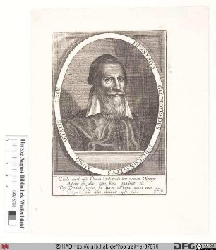 Bildnis Denis Godefroy d. Ä. (lat. Dionysius Gothofredus)