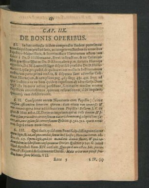Cap. IIX. De Bonis Operibus.