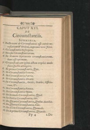 Caput XVI. De Circumstantiis.