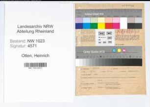 Entnazifizierung Heinrich Otten , geb. 25.08.1895 (Monteur)