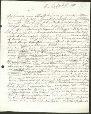Brief von Albrecht Wilhelm Roth an Friedrich Julius Voigt