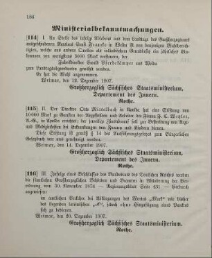 114. Ministerialbekanntmachung, betreffend Ersatzwahl eines Landesabgeordneten