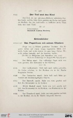 V. Sittenbilder (Nr. 1124 - 1261)