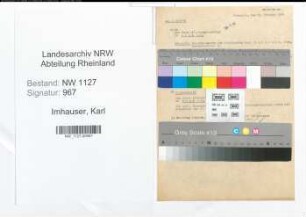 Entnazifizierung Karl Imhauser , geb. 00.00.0000 (Fabrikant)