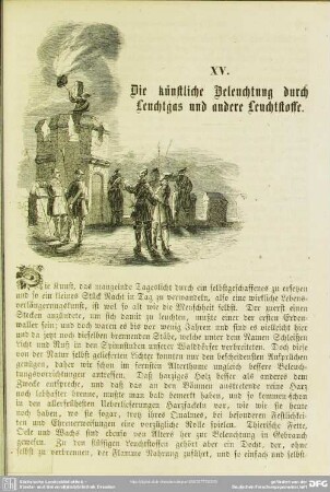 XV. Die künstliche Beleuchtung durch Leuchtgas und andere Leuchtstoffe