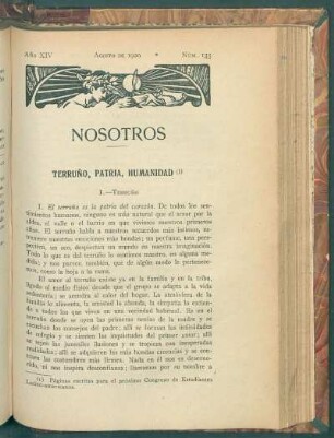 Terruño, patria, humanidad