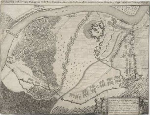 Abildung welcher gestalt die Vestung Phillipsburg von der Könlg: Frantzeischen Armee under dem Comando des Gen. Duc de Anguin ist den 29. Aug: belägert beschossen und den 9. Sept:/ 1644/ mit Acord/ erobert worden.