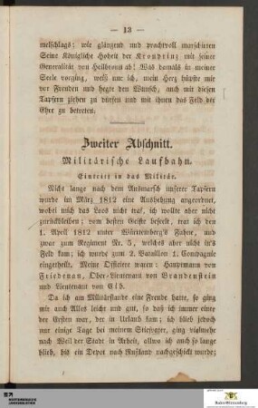 Militärische Laufbahn