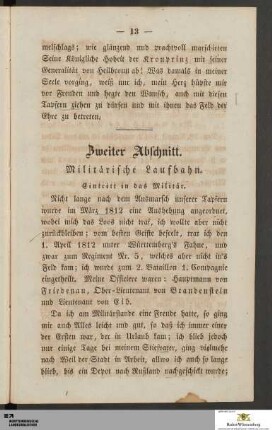 Militärische Laufbahn