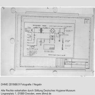 Technischer Plan - "Stromlaufplan Netzteil current diagram: power supply unit of glass figures"
