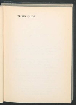 El rey caído