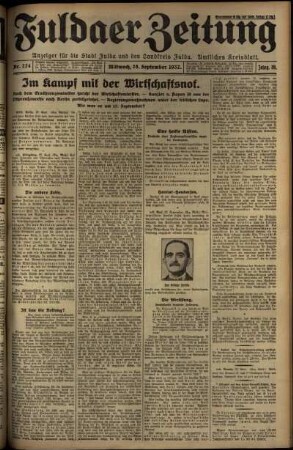 Erste Ausgabe vom Mittwoch, den 28. September 1932.