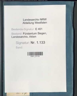 Zusammenstellung von Beschwernispunkten der gemeinen Bürgerschaft zu Siegen zwecks Änderung der geltenden Polizei- und Landordnung