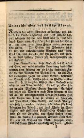 Christkatholisches Gebetbuch für die heilige Advent- und Weihnachtzeit