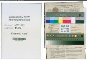 Entnazifizierung Hans Kuesters , geb. 18.11.1908 (Arzt)