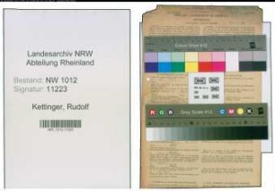 Entnazifizierung Rudolf Kettinger , geb. 07.04.1899 (Kaufmann)