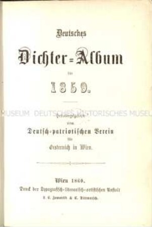 Deutsches Dichter-Album für 1859