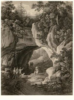 Zingg, Adrian : Portal Pierre Pertius (Schweiz). Sepia, 40 x 31 cm