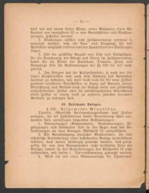 III. Bestehende Anlagen
