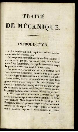 Traité de Mécanique.