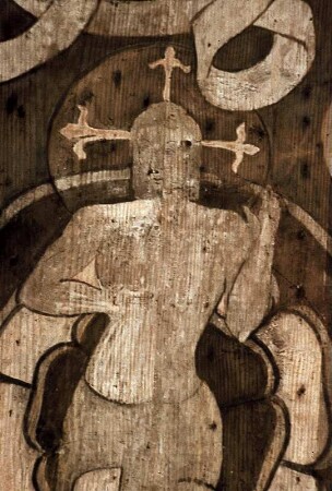 Kassettendecke mit Heiligendarstellungen