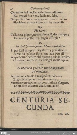 Centuria Secunda