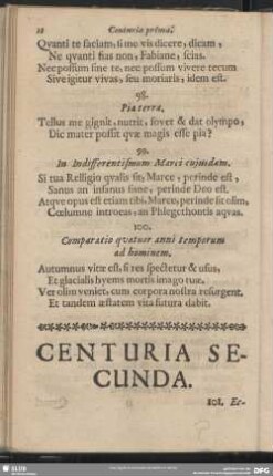 Centuria Secunda