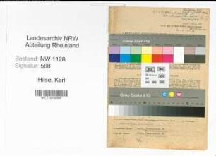Entnazifizierung Karl Hilse , geb. 27.11.1882 (Polizist)