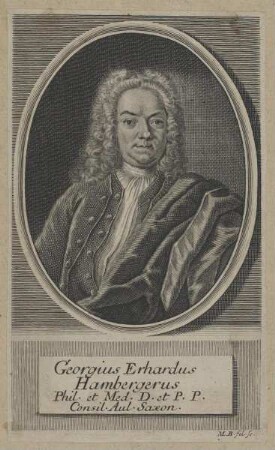 Bildnis des Georgius Erhardus Hambergerus