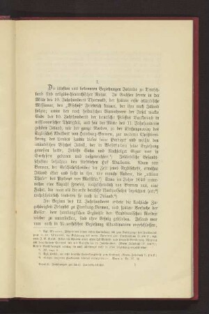 I. Geschichtlicher Ueberblick