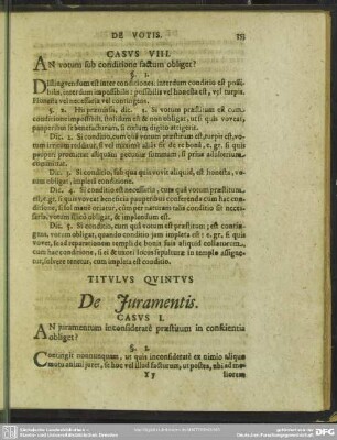 Titulus Quintus. De Iuramentis