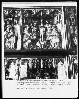 Schauseite (zweite); Altarflügel (links): Christus an der Martersäule