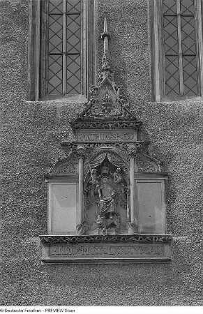 Bautzen. Matthias-Corvinius-Denkmal am Matthiasturm