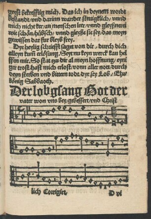 Der lobgsang Got der vater won uns bey/ gebessert/ und Christlich Corrigirt.