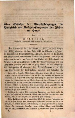 Neue Jahrbücher der Forstkunde. 5. 1854/55 (1855)