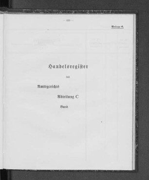 Handelsregister d. Amtsgerichts Abteilung C