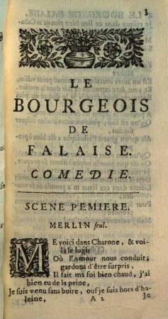 Les Oeuvres De Monsieur Palaprat. 2[,2], Le Bourgeois De Falaise : Comedie