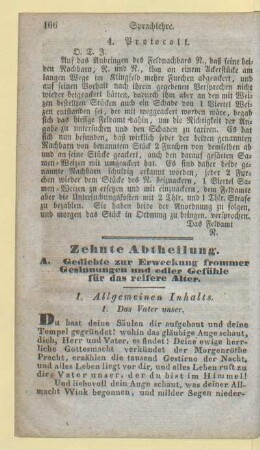 Zehnte Abtheilung