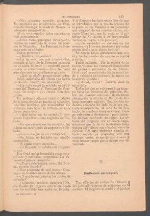II - Audiencia particular.