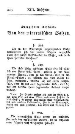 Dreyzehnter Abschnitt. Von den mineralischen Salzen