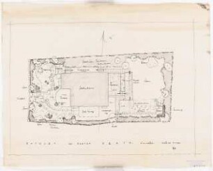Garten Groth, Berlin-Nikolassee: Lageplan mit Gartenplan 1:100