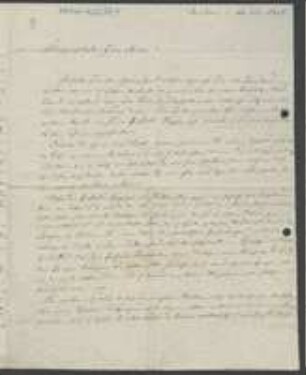 Brief von Heinrich Gottlieb Ludwig Reichenbach an Unbekannt