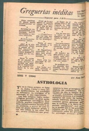 Astrología : Seres y cosas