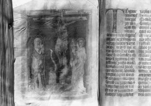 Missale / Missale monasterii Chotěšoviensis — Kreuzigung Christi mit Maria und Johannes, Folio 185v