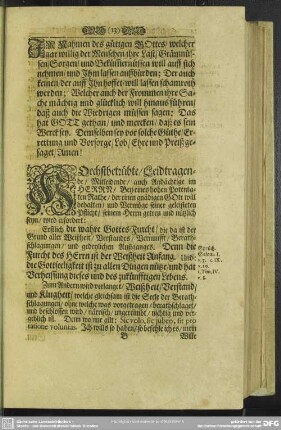 Leichenpredigt : HochAdel. Schönbergische Leich-Predigt. Leich-Text. Abhandlung